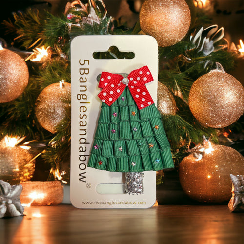 Christmas Tree Holiday Hair Clip