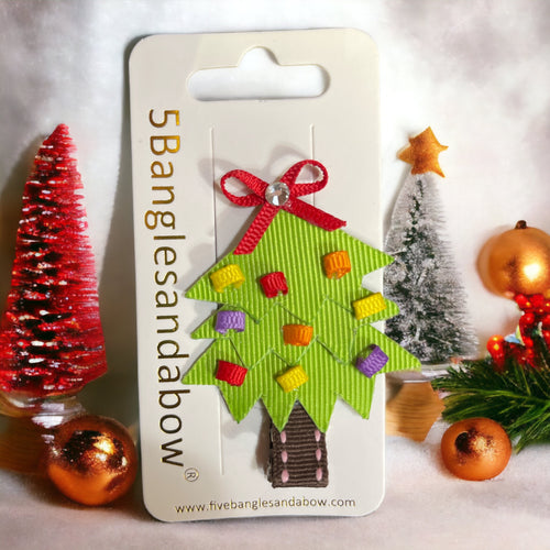 Christmas Tree Holiday Hair Clip