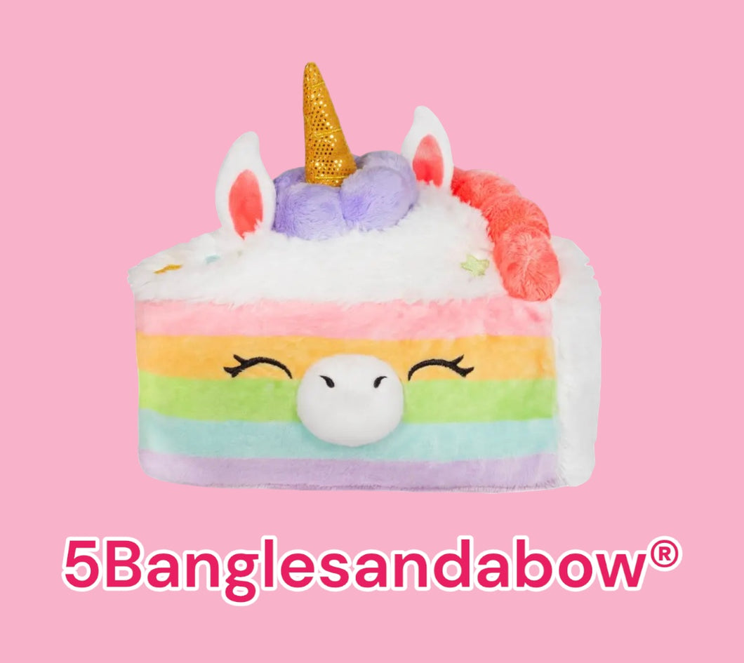 Mini Rainbow Unicorn Cake Slice