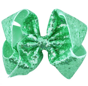 8" Jumbo Sequin Mint Boutique Bow
