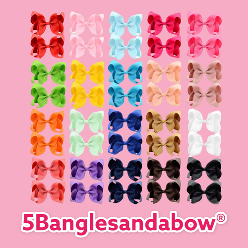 3 Inch Grosgrain Hair Bow Set