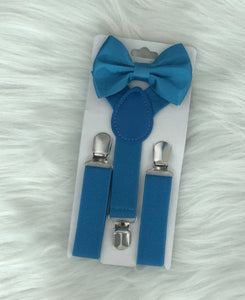 Unisex Baby - Pre K suspenders by 5Banglesabdabow® Dark Blue