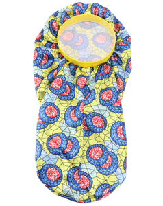 African Print Braid/Dread Loc Night Cap Yellow