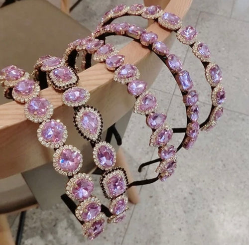Lavender Jewel Crystal Headbands