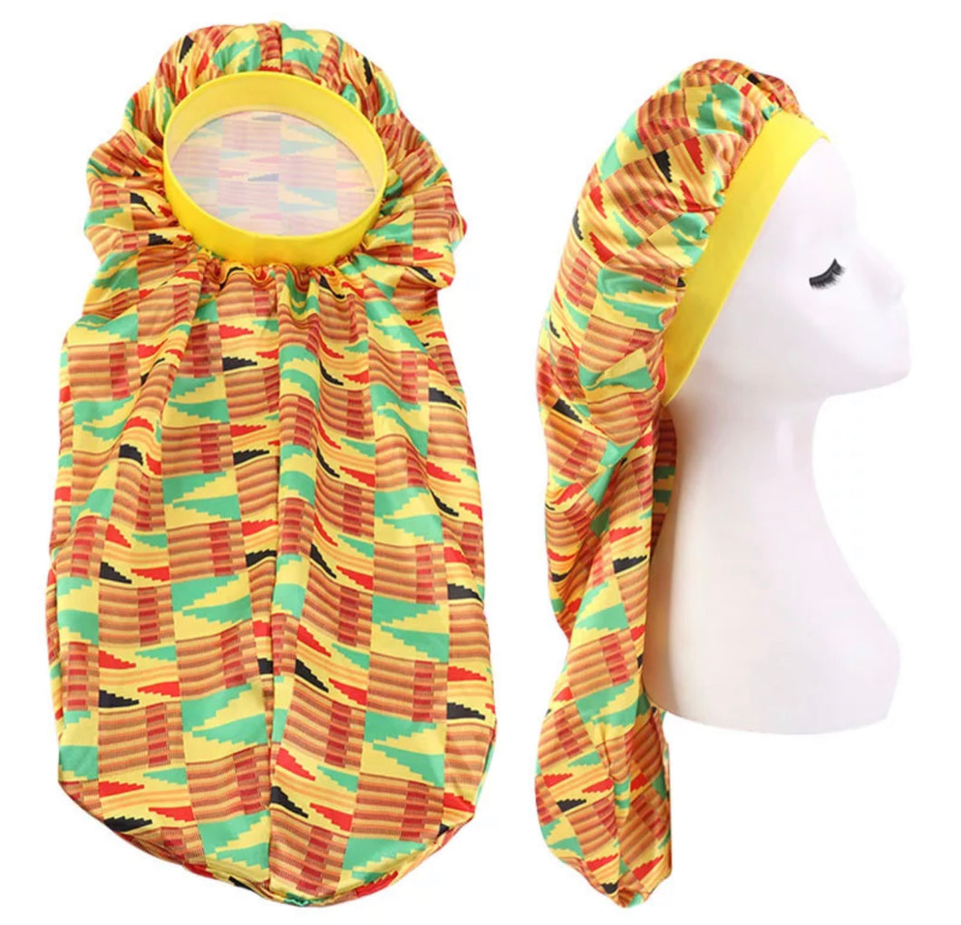 Kente Print Braid/Dread Loc Night Cap