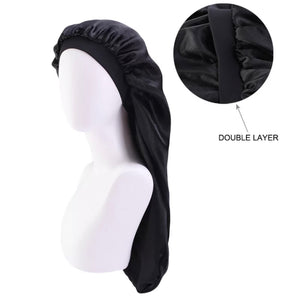 Double Lined Braid/Dread Loc Night Cap Black
