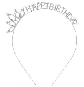 Flower Rhinestone Birthday Headband
