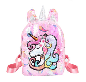 glitter unicorn mini backpack Miss Gwen Sequins Micro with Rhinestone Eyes Zip closures help keep your valuables secure and an attached loop on the top allows for easy hanging and storage Unicorn Glitter Backpack 5Banglesandabow
