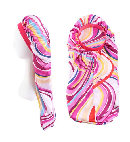 Swirl Print Braid/Dread Loc Night Cap